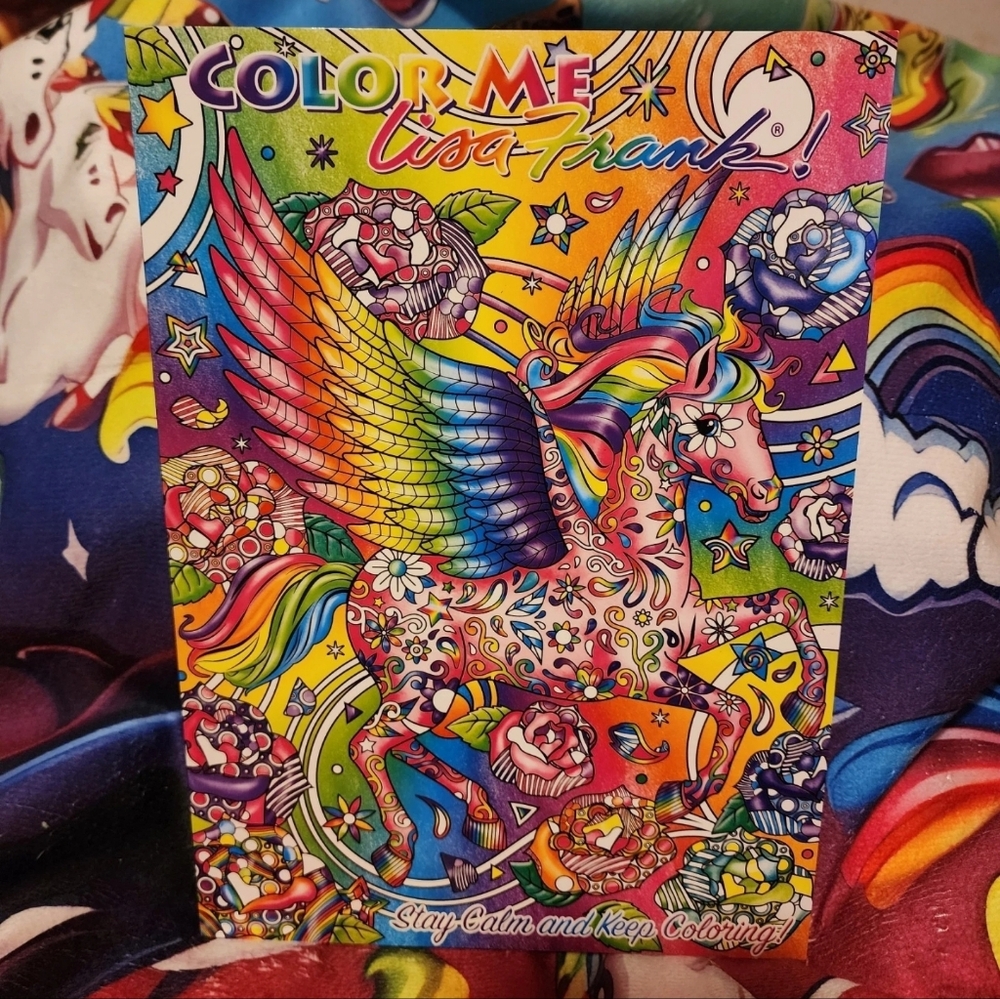 Lisa Frank Color Me Coloring Book~Adult~Kids~Unicorns~Kittens
